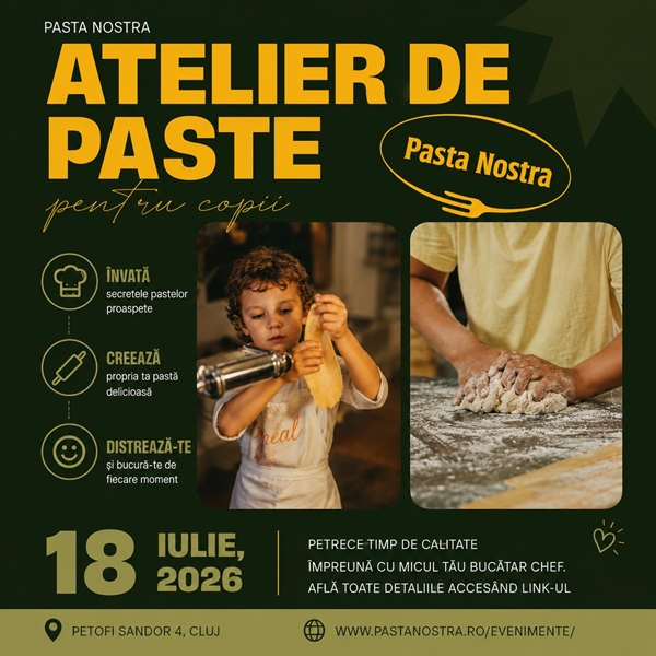 Atelier de paste pentru copii 3 - 7 ani, 18 iulie